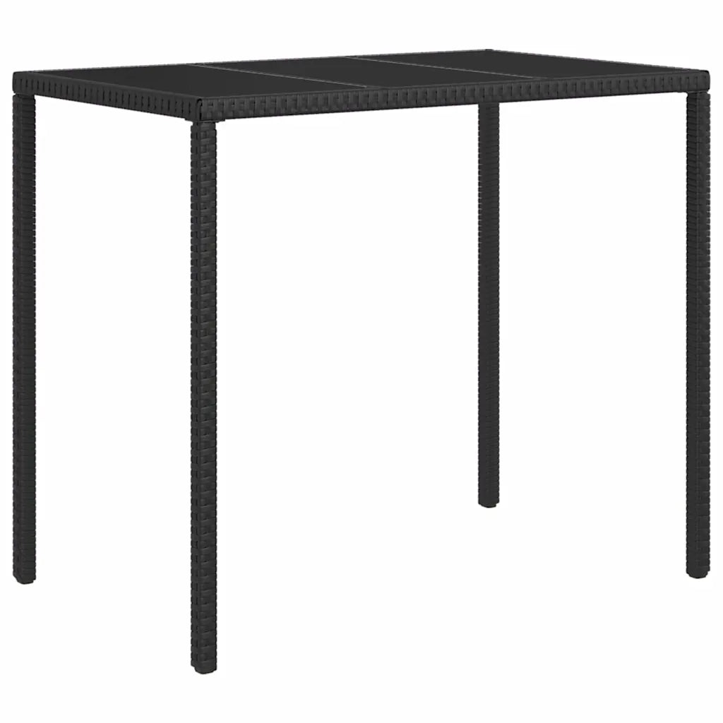 Set Divani da Giardino 4 pz con Cuscini Nero in Polyrattan 319506