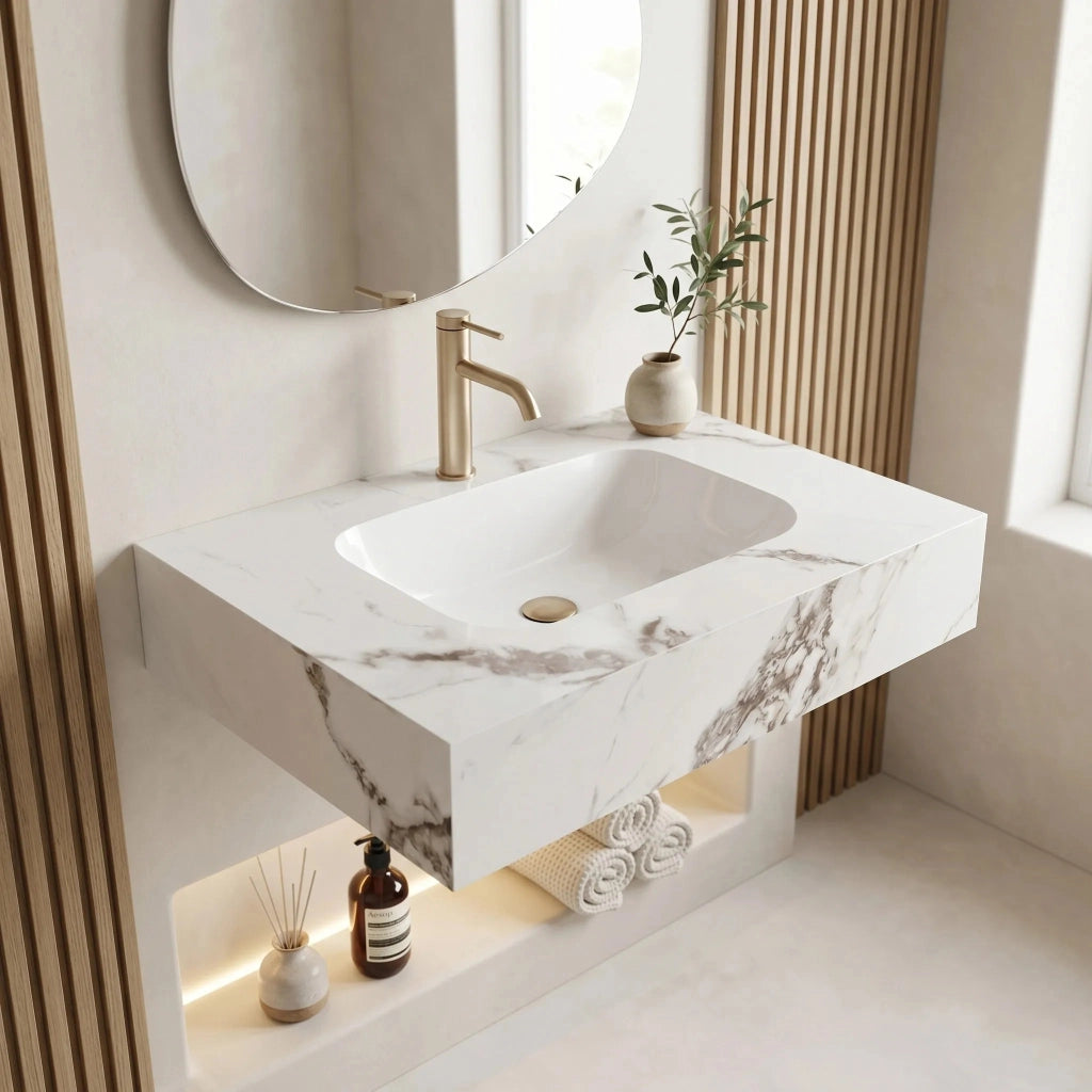 Lavabo Sospeso Rea Aresa Cold Jade 70
