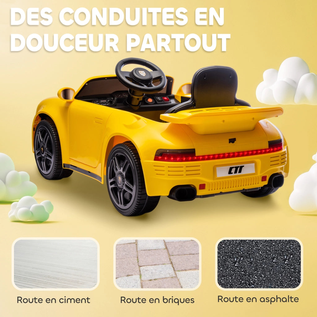 Auto elettrica bambini ¨C zephmum ¨C giallo 103x55x44 cm