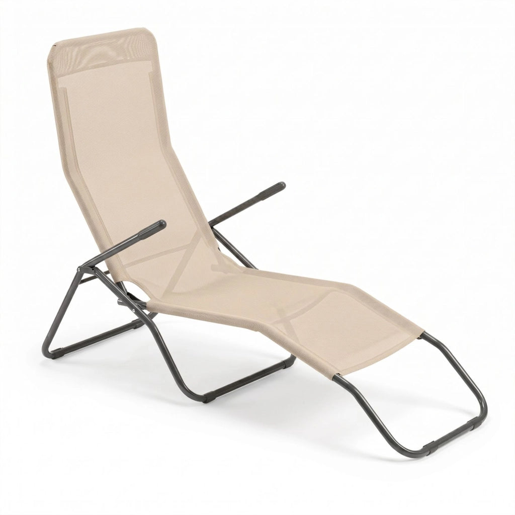 Marvin Lettino Basculante da Giardino Swing Sdraio Oscillante in Acciaio Telo Textilene Traspirante Relax Ergonomico per