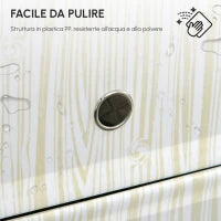 Mobile Scarpiera Modulare Salvaspazio, 6 Cubi 45x35x17 cm in Acciaio e PP, Bianco