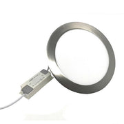 Trade Shop - Pannello Led Incasso Silver Tondo Slim 3 W Luce 6500k 3000k 4000k P73a-a - -bianco Freddo      -