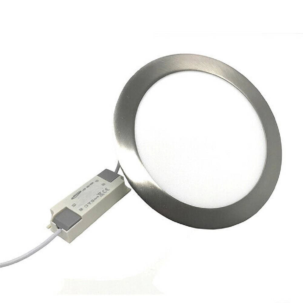 Trade Shop - Pannello Led Incasso Silver Tondo Slim 3 W Luce 6500k 3000k 4000k P73a-a - -bianco Freddo      -