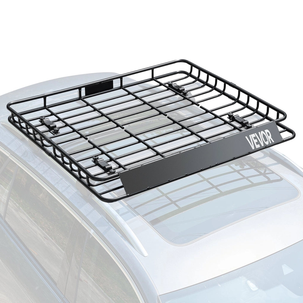 Portapacchi da Tetto per Auto Universale 1209-1 in Acciaio Legato 1095 x 1270 x 105 mm Cesto Portabagagli Robusto per SUV e Camion Carico Massimo 68 k