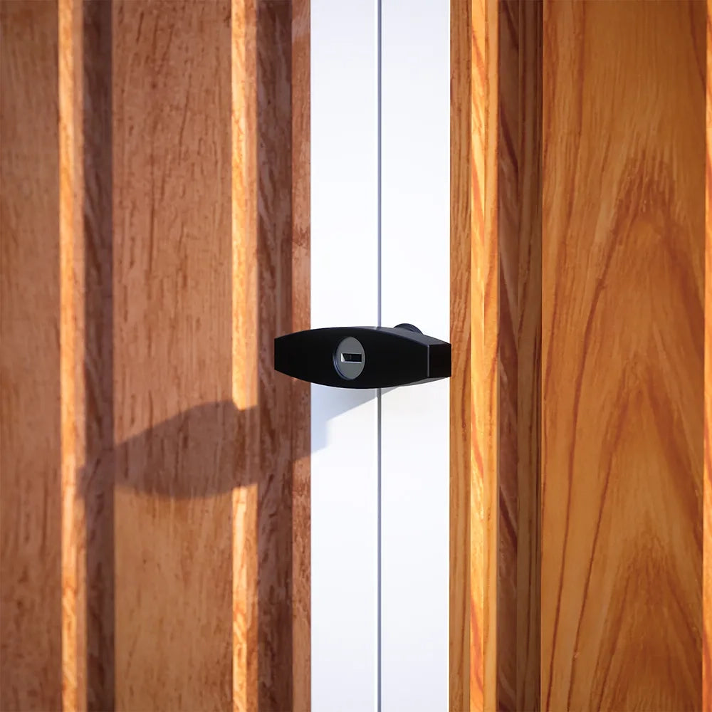 Casetta da giardino in acciaio zincato effetto legno 3,21x2,77xh2,17 m - 131kg - 8,9 metri quadri