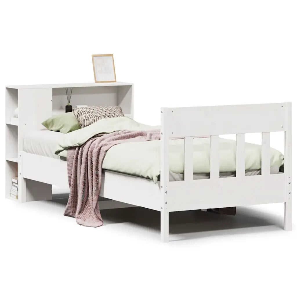 Letto con Libreria senza Materasso 75x190 cm in Legno Pino 3323207
