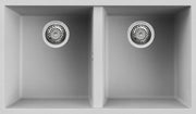 Lavello QUADRA 350 76x44 2 vasche NUVOLA 79 SOTTOTOP
