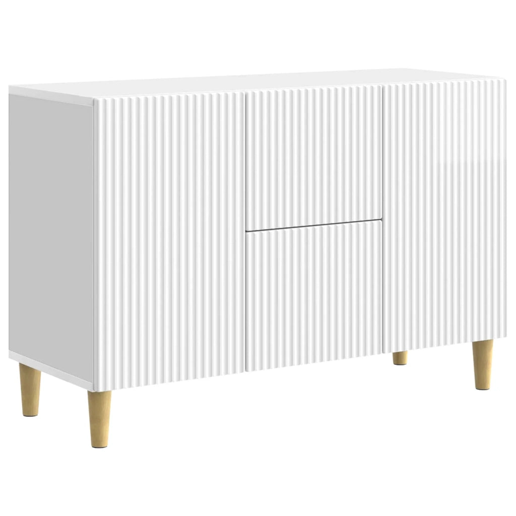 Credenza Bianco Lucido 89 x 34,5 x 60 cm Legno ingegnerizzato 894659
