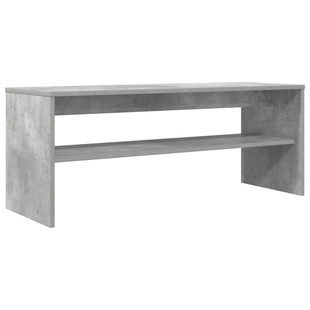 Mobile porta TV rettangolare moderno con pratico contenitore 100 x 35 x 40 cm legno ingegnerizzato grigio cemento 02_0058356