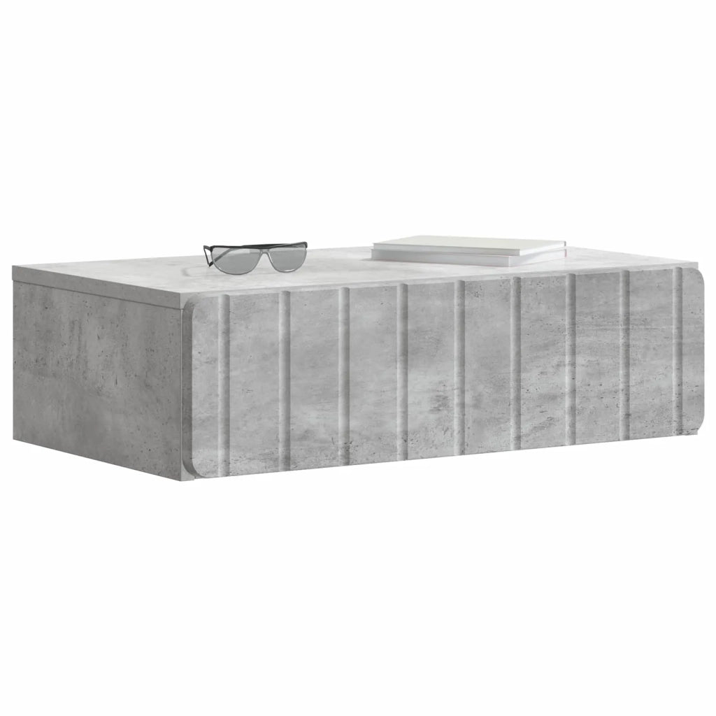 Tavolino da Parete Laterale Grigio Cemento 59 x 34,5 x 17 cm 898318