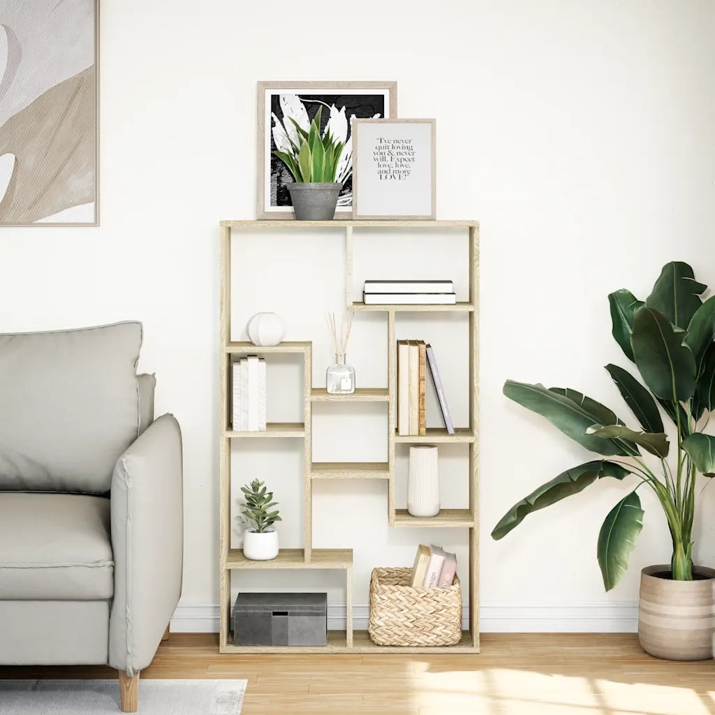 Libreria Rovere Sonoma 72x20x120,5 cm in Truciolato 858158