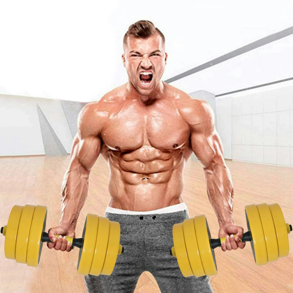 Set Manubri Bilanciere 25kg Pesi Fitness Allenamento Casa 2 Modalità Antiscivolo