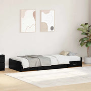 Struttura del letto Rovere Nero 90 x 190 cm Legno multistrato 3335246
