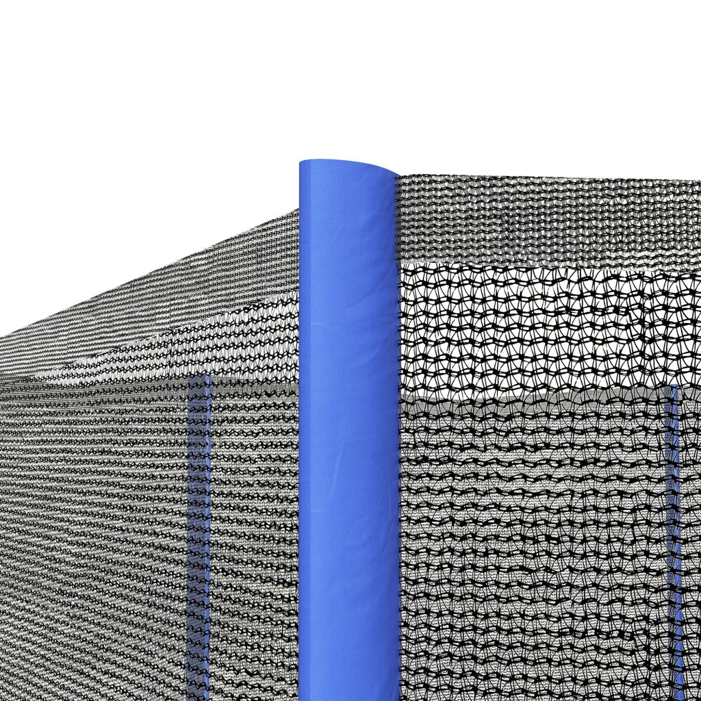 Trampolino Giardino Esterno Rotondo con Rete Anti-UV e Porta a Zip ¨C Zephmum ¨C ?244 cm Blu