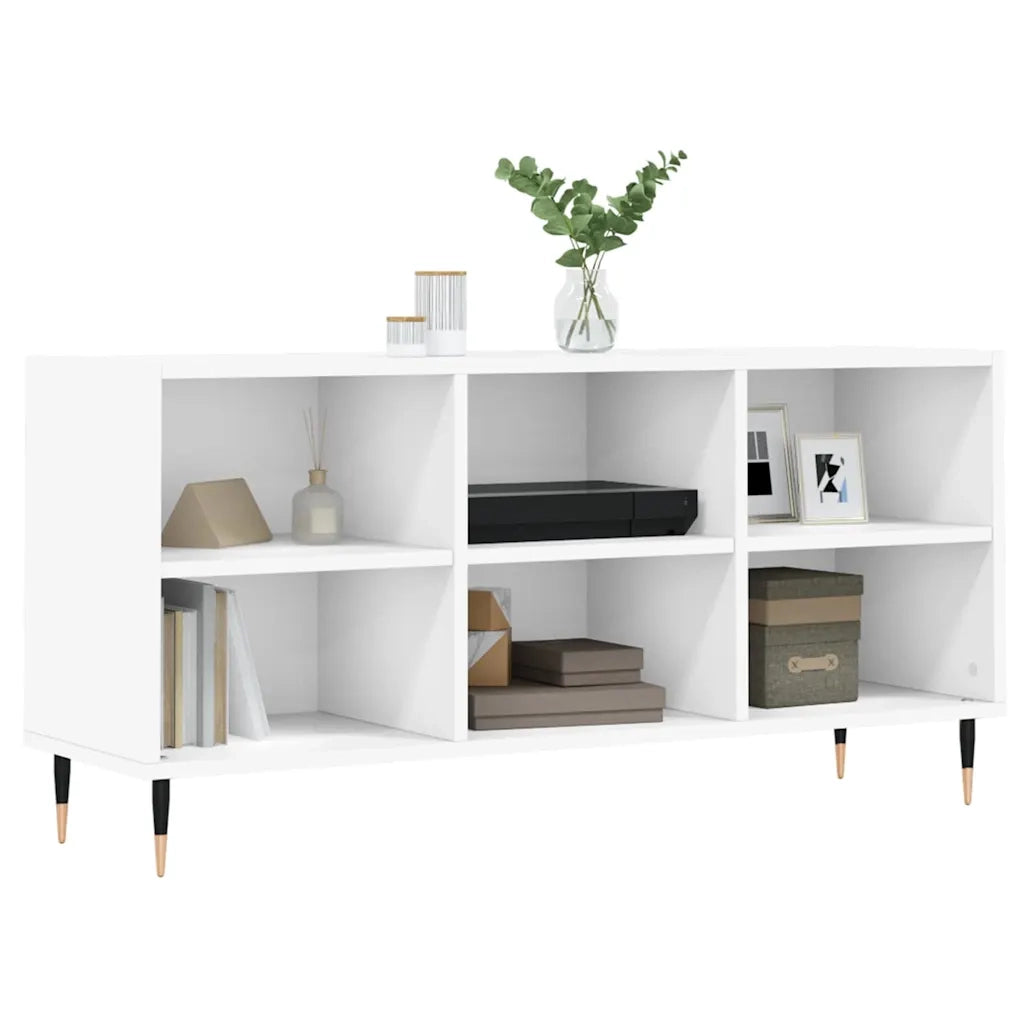 Mobile Porta TV Bianco 103,5x30x50 cm in Legno Multistrato 826980
