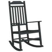 Sedia a Dondolo | Sedia da Giardino | Sedie da Esterno Nero 84 x 65 x 114 cm Resina