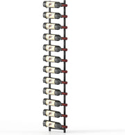 Portabottiglie Vino da Parete, Cantinetta Vino da Parete per 6/9 / 12 Bottiglie, Porta Bottiglie di Vino da Parete in Metallo per Cucina, Sala da Pranzo, Cantina, 22 x 13,5 x 145 cm, Black