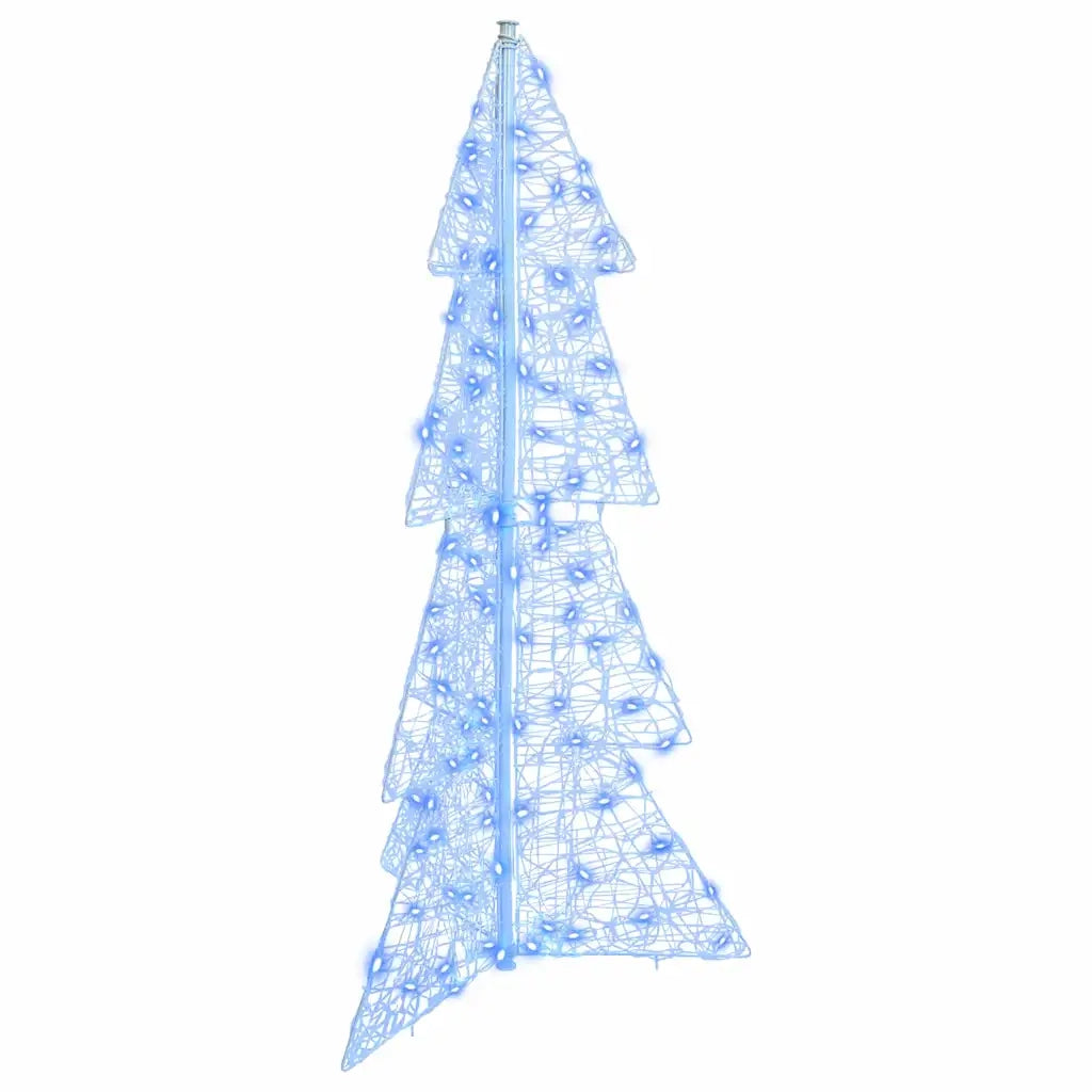 Albero di Natale | Decorazioni natalizie con 100 LED Blu 120 cm Acrilico