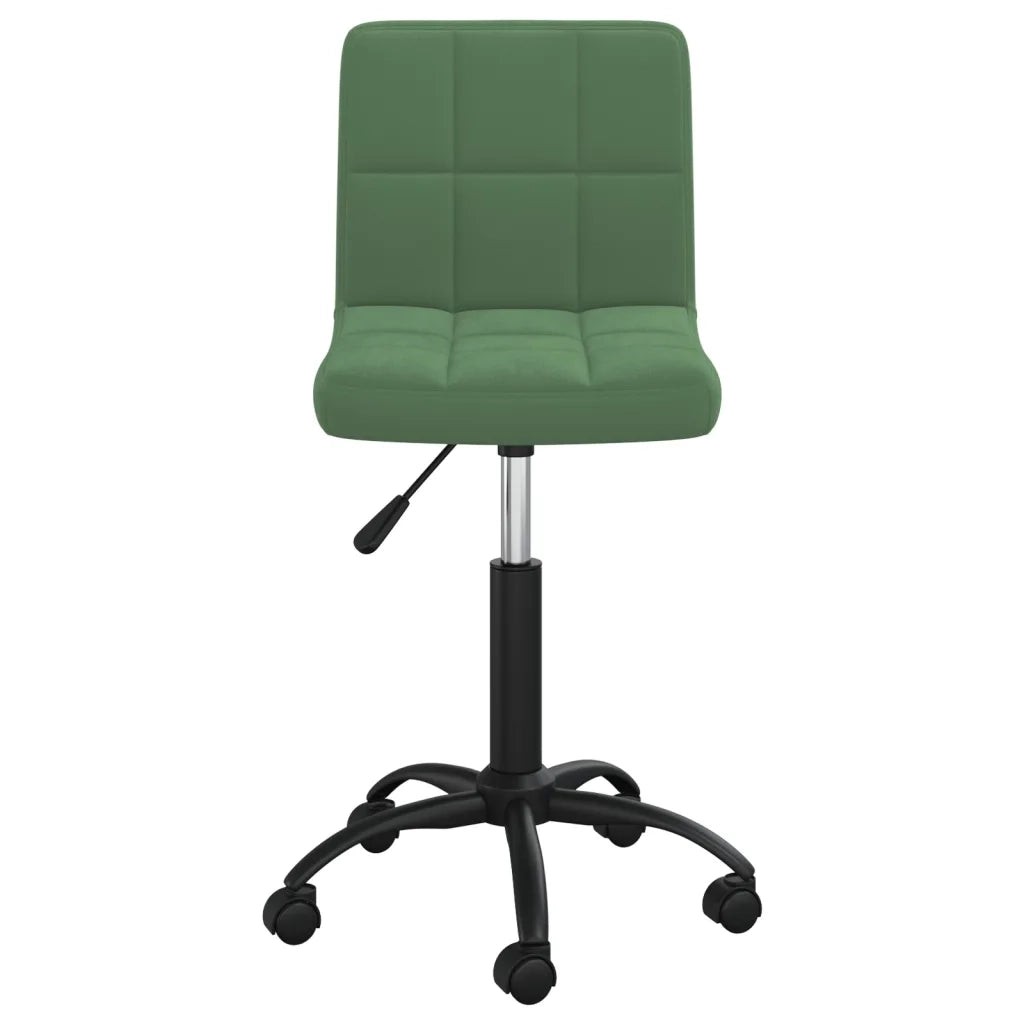 Sedia da Pranzo | Sedie da cucina Girevole Verde Scuro in Velluto
