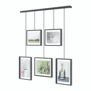 Set di Cornice per Fotocollage Moderna per Decorazione di Parete Creativa, Attacco Flessibile per 5 Cornici in Nero