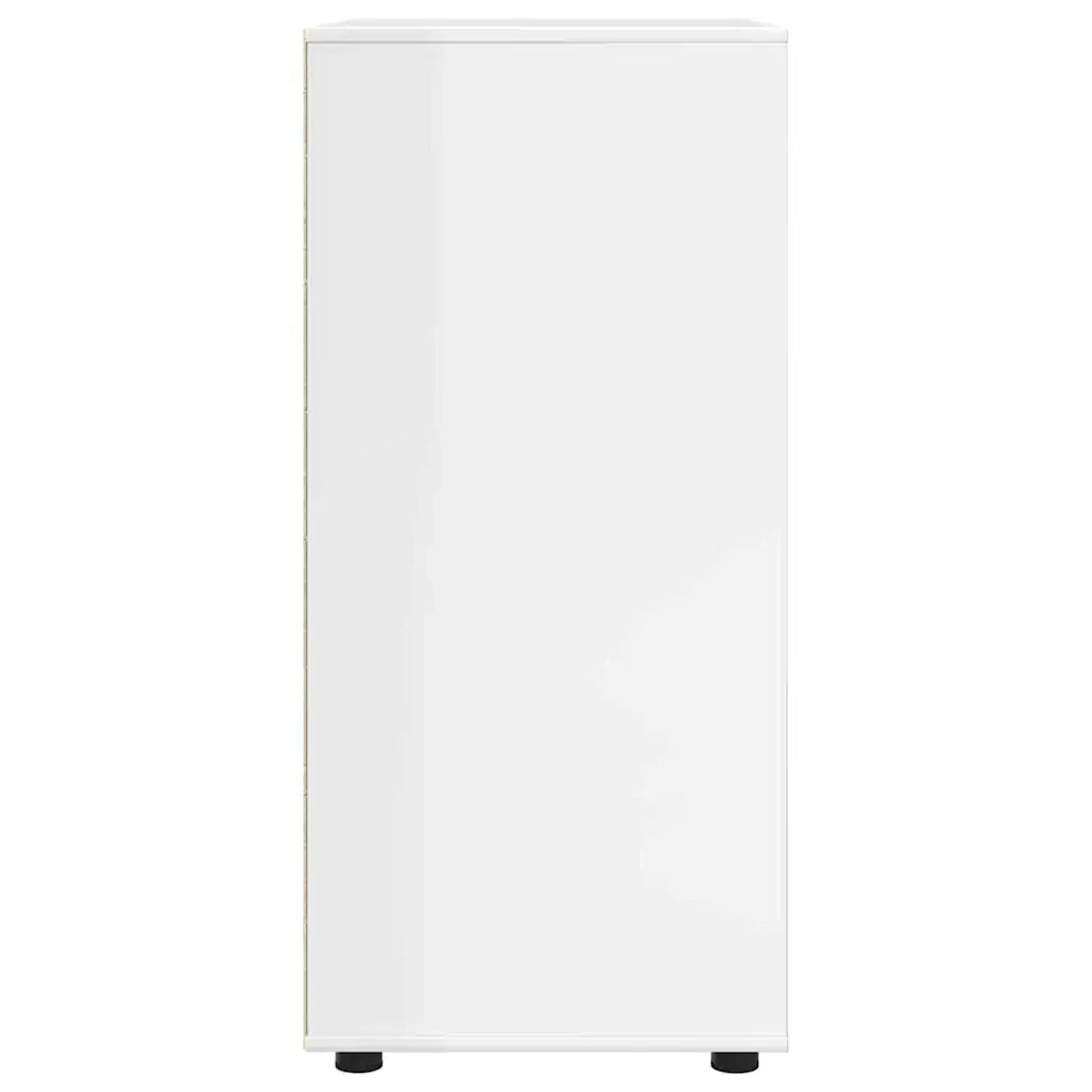 Armadi di Stoccaggio Bianco Lucido 80 x 48 x 105 cm