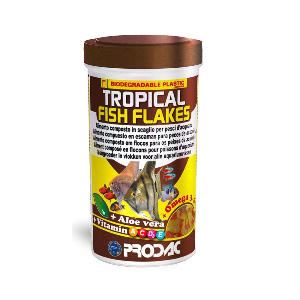Prodac Tropical Fish Flakes - Alimento Base per Tutti i Pesci Tropicali Formato: 100 ml