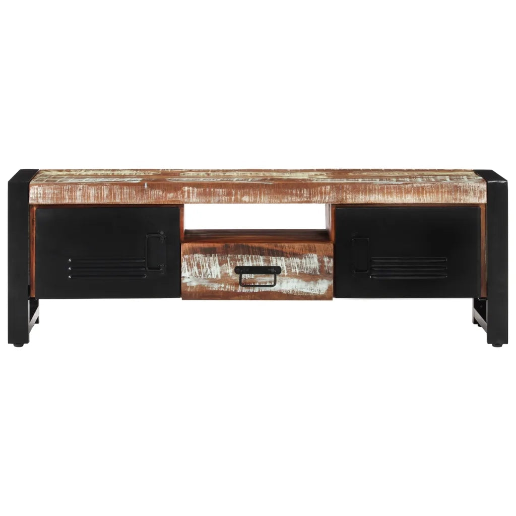 Mobile Porta TV 120x30x40 cm in Legno Massello di Recupero 338223
