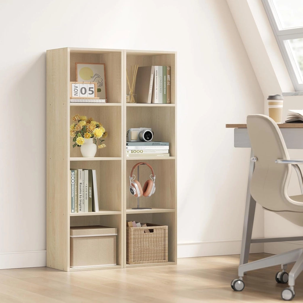 Libreria Mensola a 4 Cubi Scaffale da Esposizione Porta Libri per Casa Ufficio SK003hei4