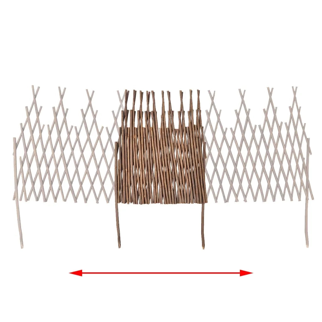 Recinzione a traliccio in salice 5 pz 170x37 cm 141620
