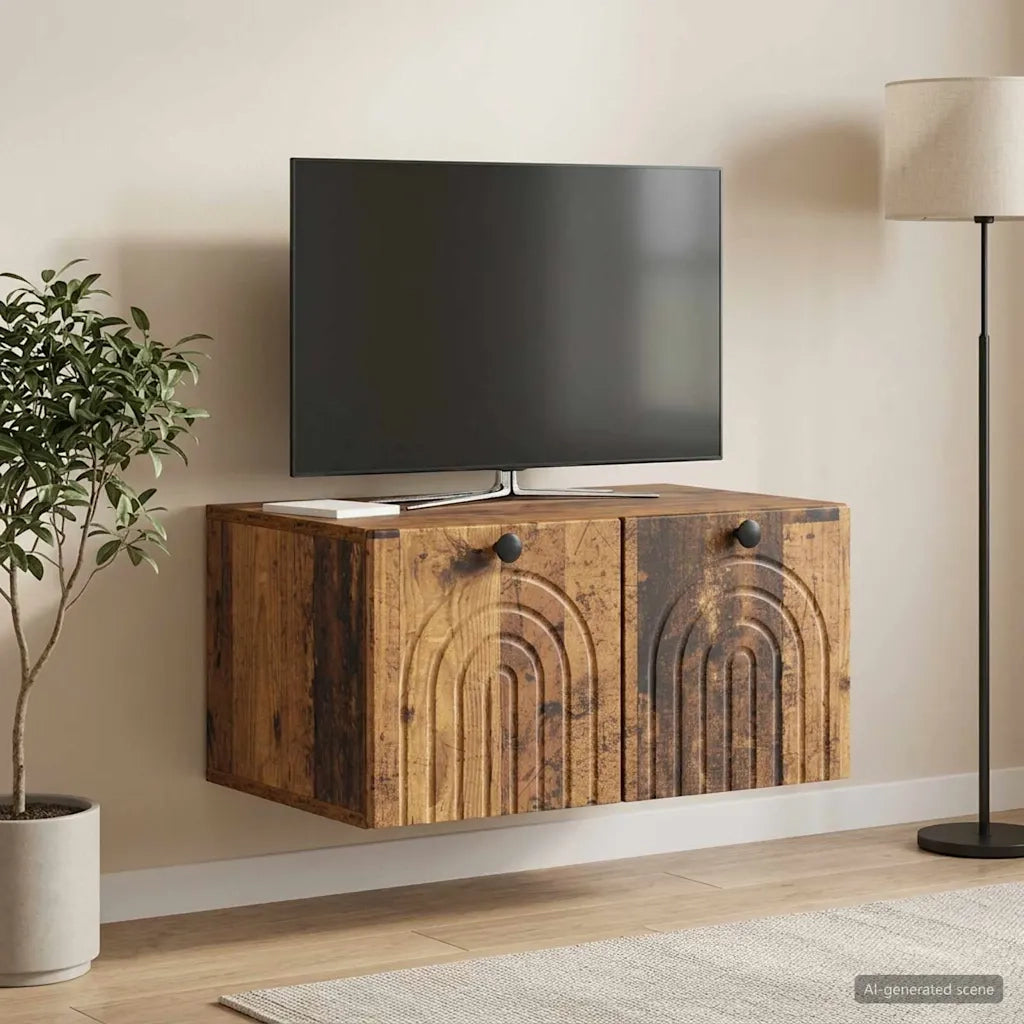 Mobile Porta TV da Muro Legno antico 59,5 x 41 x 30 cm 898173