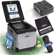 Campingtoilet Mobili senza Chimici Opriportatile - Unicità di Stabilità + 12 Sacchetti per Toilet Secchi per Camping, Festival, Giardini Piccoli e Pesca