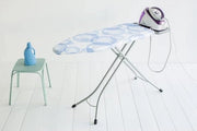 Tavolo da lavoro C - Sostegno di vapore - Altezza regolabile - Struttura pieghevole - Set di pennelli PerfectFlow - Blocco di trasporto - Chiusura a chiave per bambini - Superficie antiscivente - Kreukel Killer - Bubbles - 124x45 cm