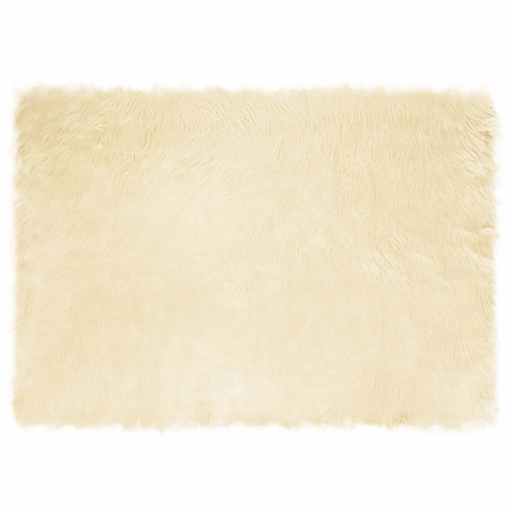Tappeto in finta TAFALLA Crema 140 x 200 cm Poliestere 42021505