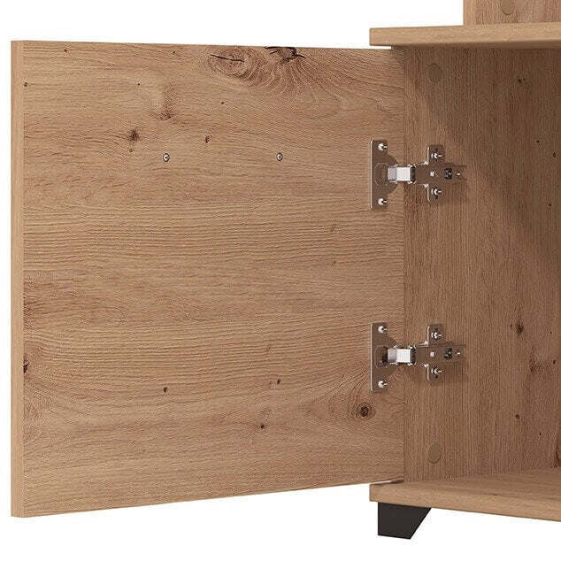 parete attrezzata soggiorno quattro ante moderna minimal in legno cm 202x40x155 5 h - POLE