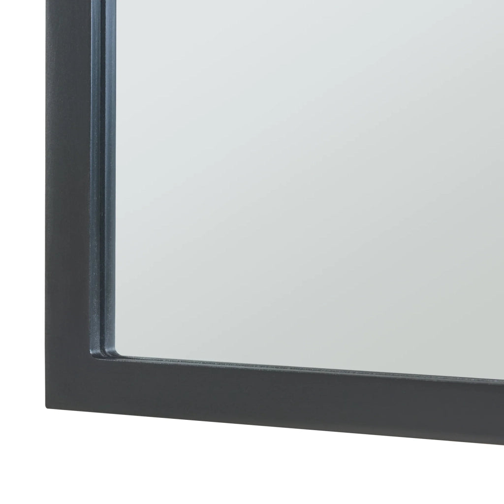 Specchio decorativo moderno da parete MDF 90 x 60 cm nero 03_0010177