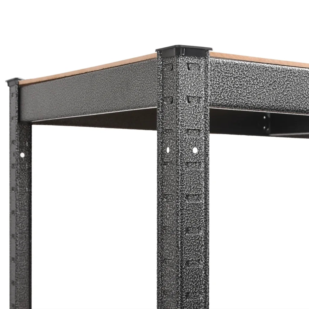 Scaffale Resistente 5 Strati Grigio Acciaio e Legno Multistrato 152879