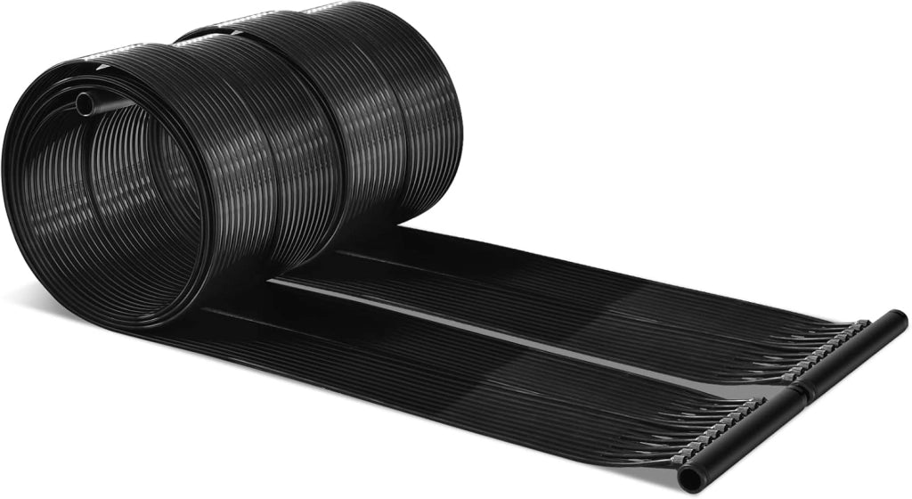 Riscaldatore Solare per Piscina, 2 pz 500 x 75/600x75 cm Pannelli Solari in PE Resistente alle Intemperie e Assorbimento Efficiente, per 21500/25800 L Piscina Interrata e Fuori Terra (6m)