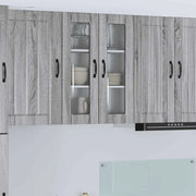 Mobile in vetro da parete LUCCA Grigio Sonoma 60 x 31 x 80 cm