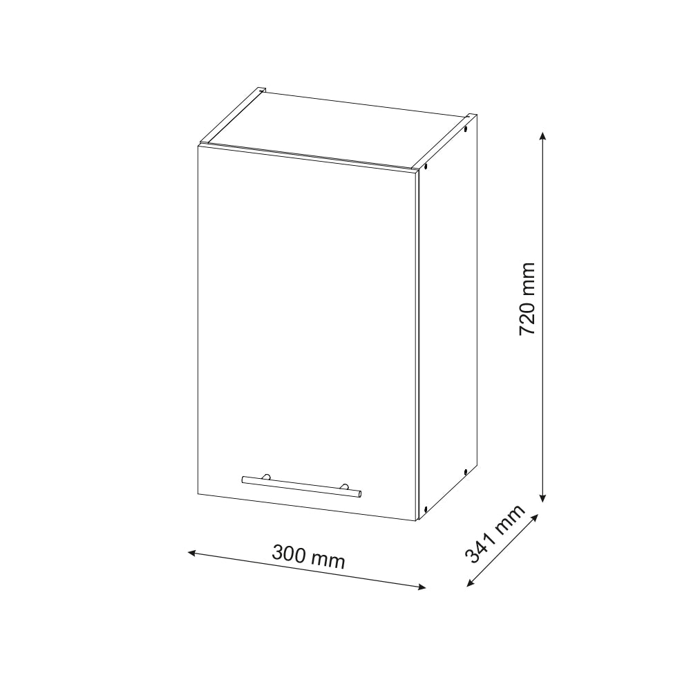 Pensile da cucina Fame-Line Rovere dorato/Antracite 30 cm Vicco
