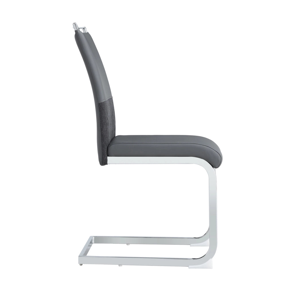 Sedia ergonomica con schienale in PU e lino; struttura in metallo; grigio