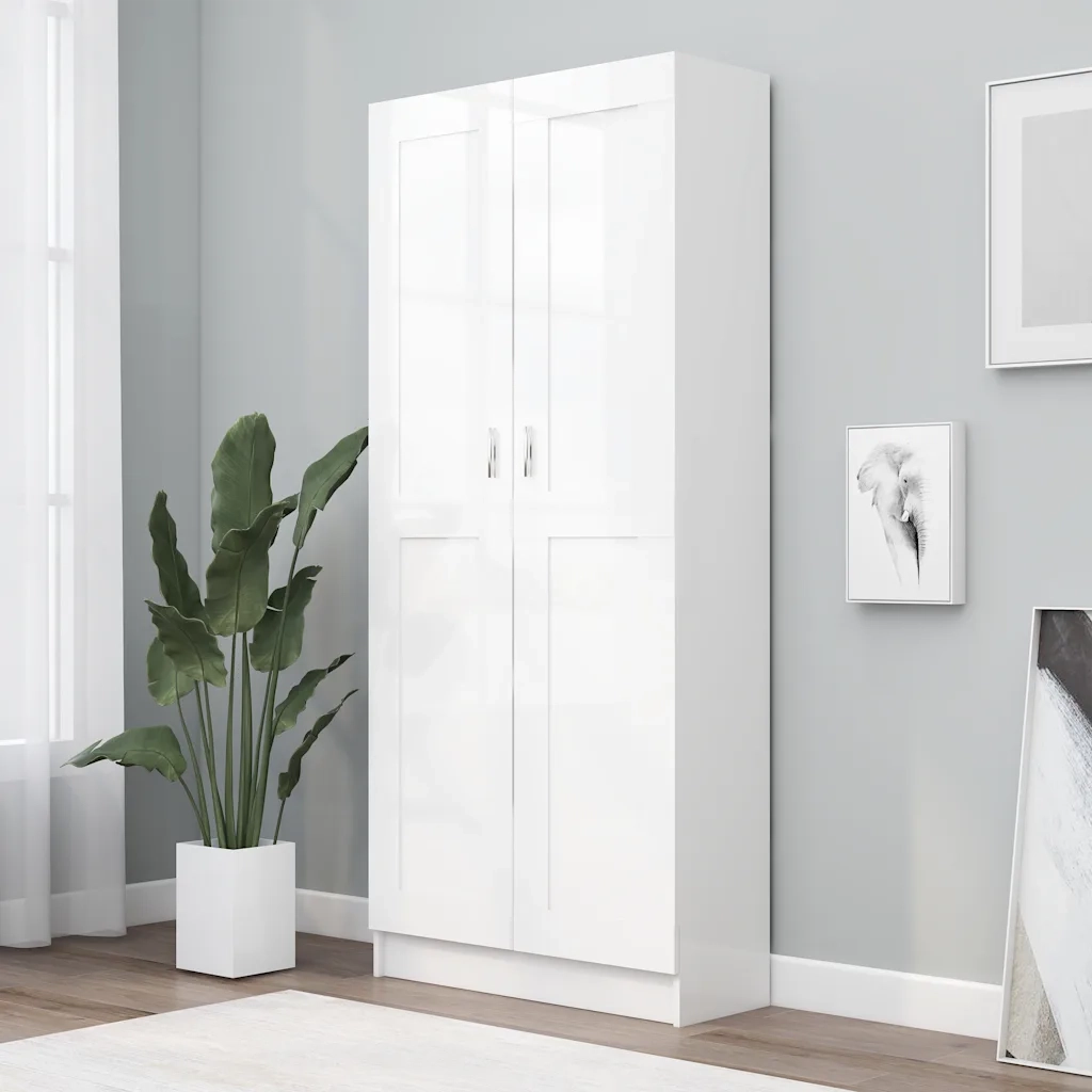 Libreria Bianca 82,5x30,5x185,5 cm in Legno Truciolato 802732