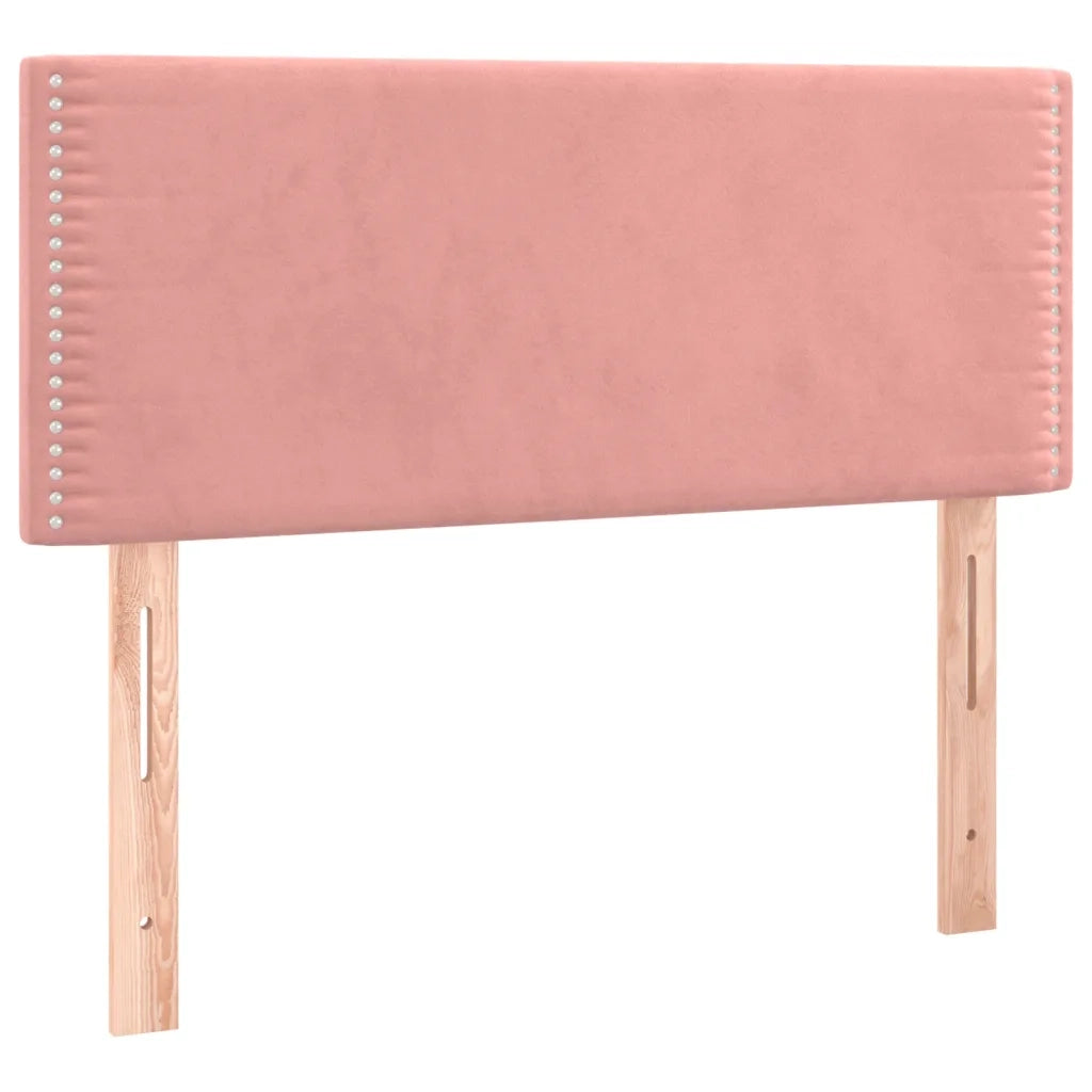 Giroletto a Molle con Materasso Rosa 120x190 cm in Velluto