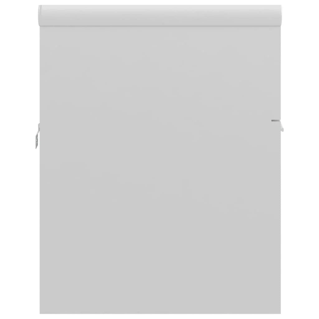 Mobile sottolavabo 90 x 38,5 x 46 cm con lavello integrato truciolare bianco lucido 02_0006440