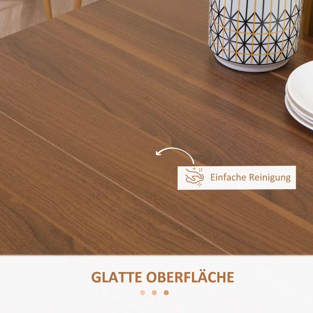 Tavolo da pranzo - pieghevole estraibile - 180x85x75 cm - design moderno - marrone - sala da pranzo