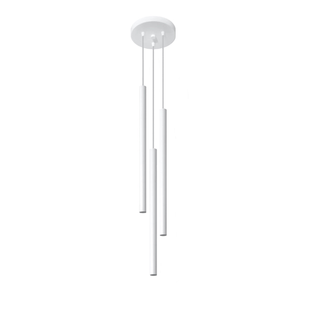 Lampada a sospensione Pastello verde oceano in acciaio bianco 3x G9 LED Max 8W