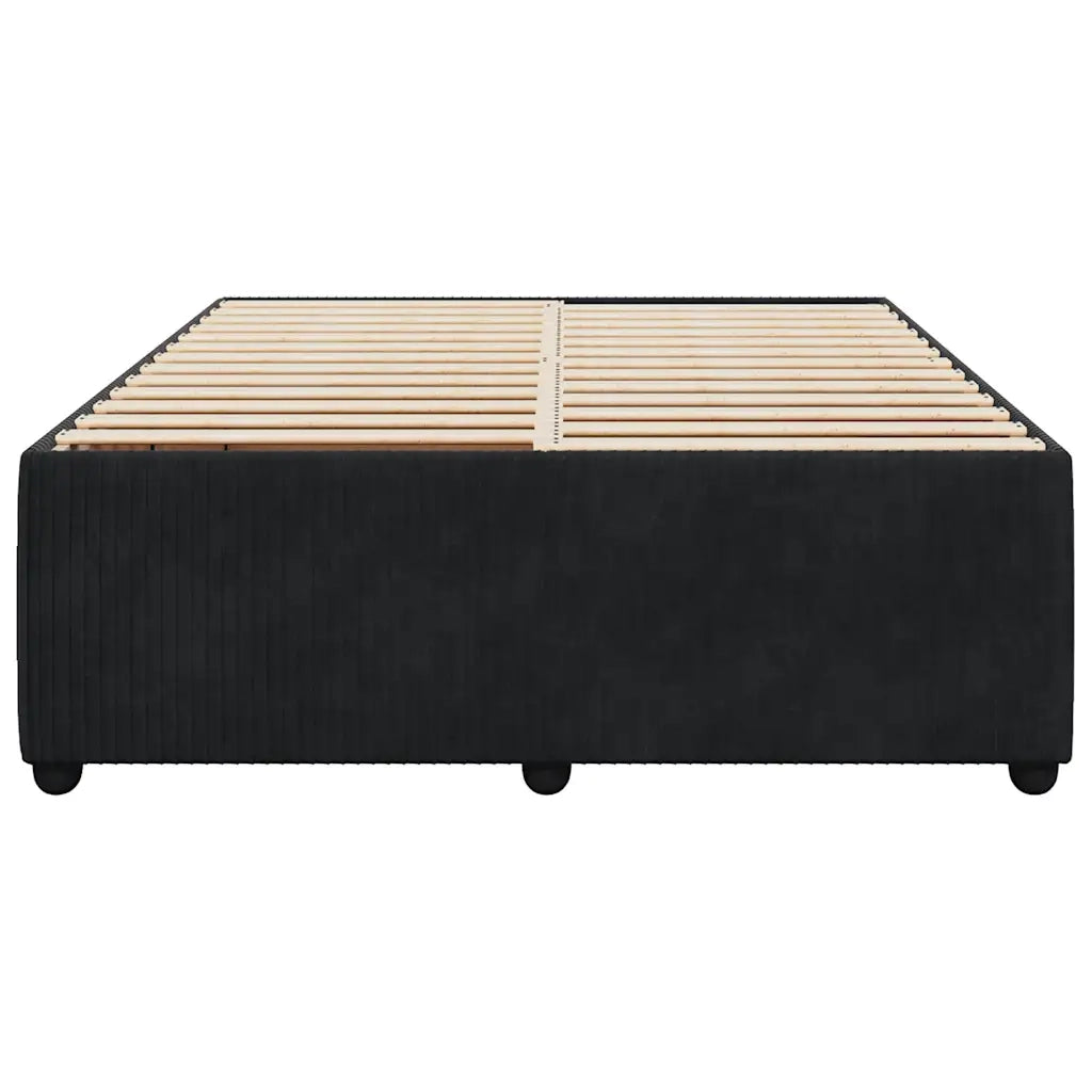 Giroletto senza Materasso Nero 140x200 cm in Velluto 3285014