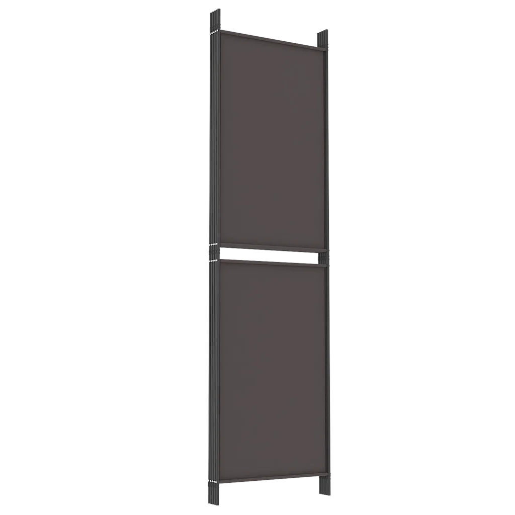 Divisorio a 5 Pannelli Marrone 250x180 cm in Tessuto 350219