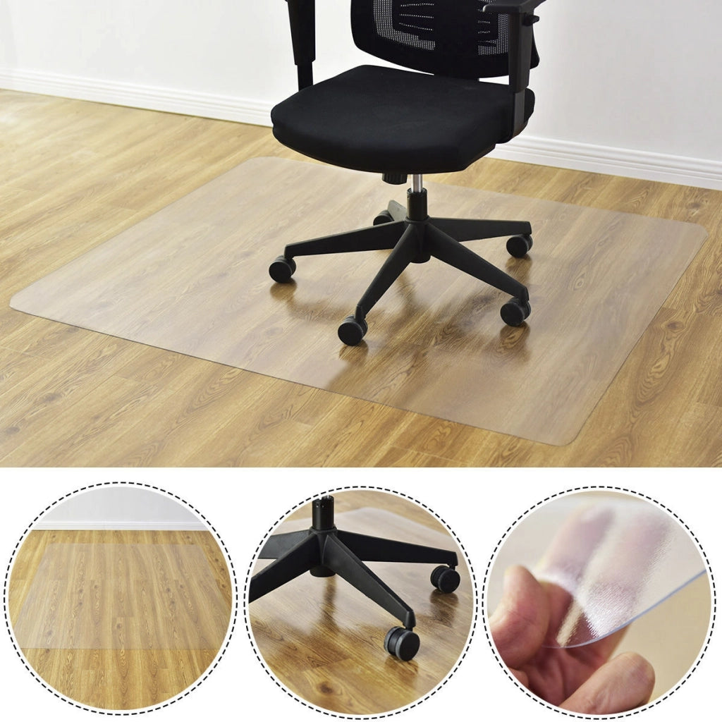 Tappeto salvapavimento ecologico PVC 120x150cm Tappetino protezione pavimenti per sedie da ufficio Semitrasparente-Tappetini