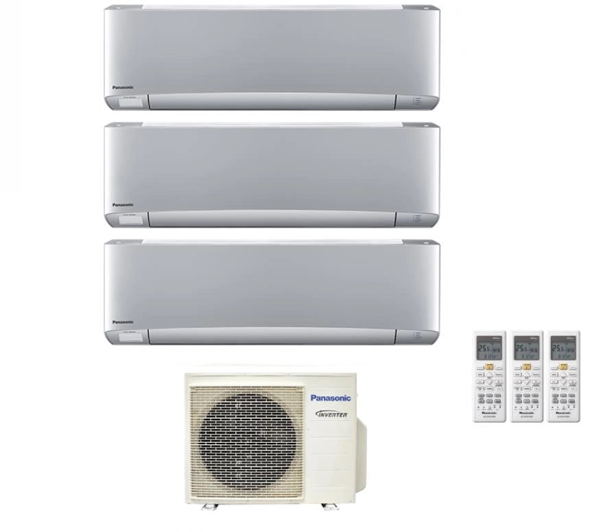 Condizionatore Trial Split Panasonic Etherea Silver 9+9+12 con CU-3Z68TBE R-32 Wi-Fi Integrato