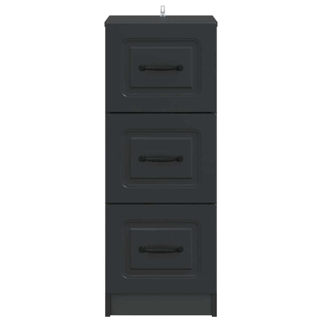 Mobile con Cassetti Nero 33 x 34,5 x 87 cm Legno ingegnerizzato 895766